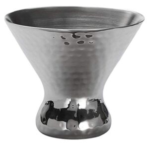 american metalcraft dwch7 double-wall martini glass, stainless steel, hammered, 7oz. capacity, 4-1/2" diameter, 3-3/4" height
