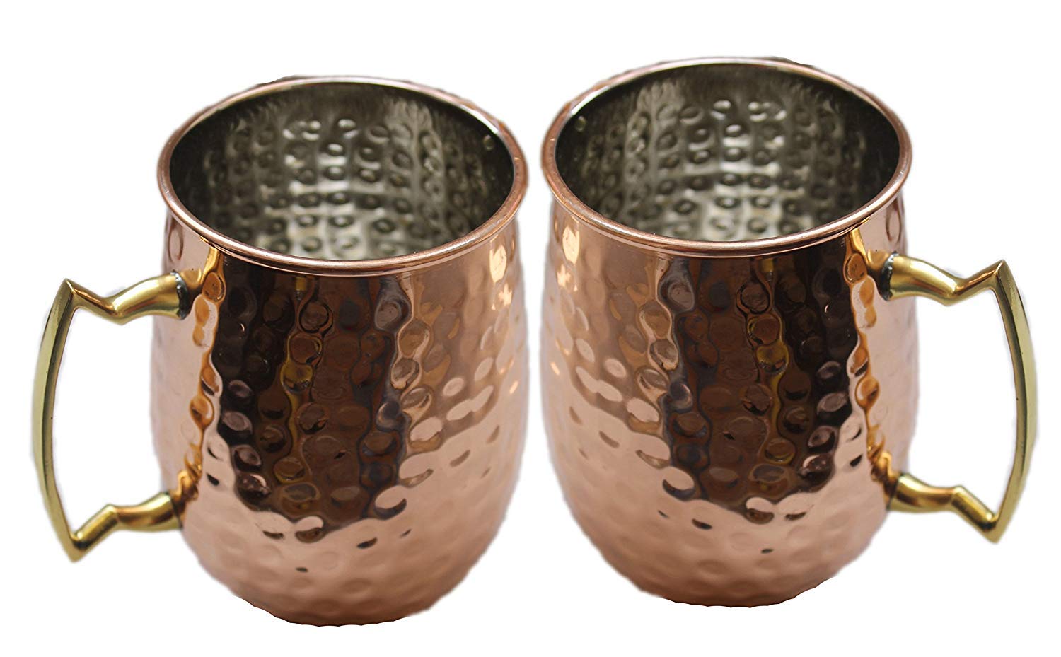 PARIJAT HANDICRAFT Copper moscow mule mugs set of 5 pcs large cup with vodka glass