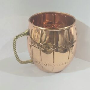 PARIJAT HANDICRAFT Copper moscow mule mugs set of 5 pcs large cup with vodka glass