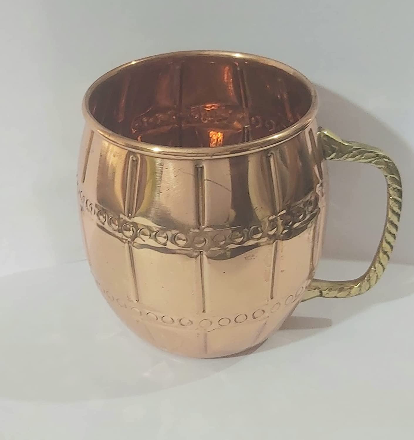 PARIJAT HANDICRAFT Copper Moscow Mule Mugs With capacity- 16 oz