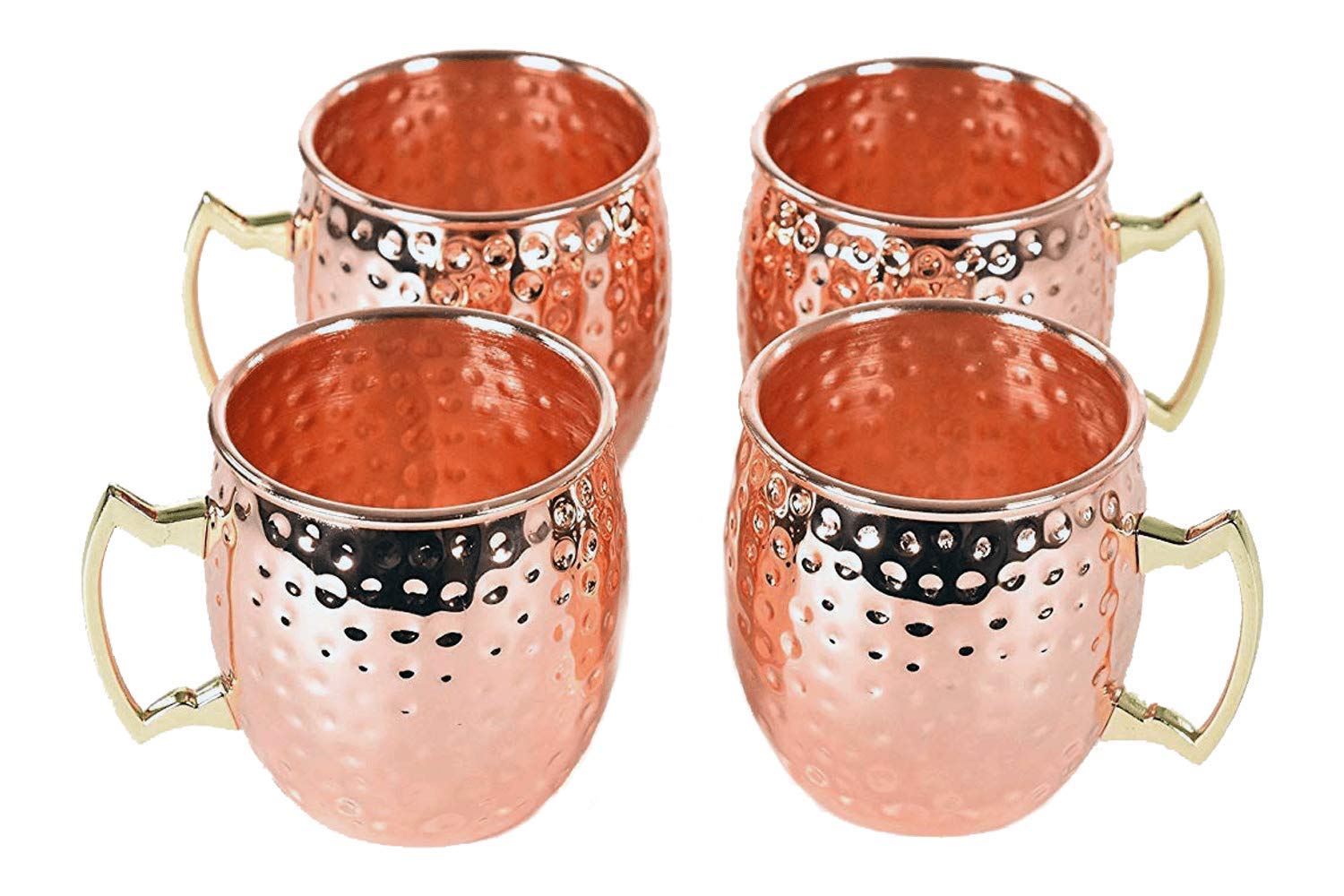 RV Hammered Copper Moscow Mule Mug with Brass Handle, 18oz