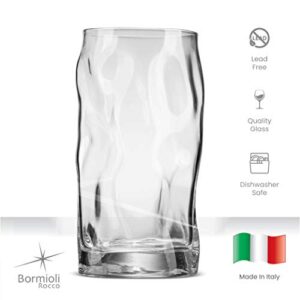 Bormioli Rocco Set Of 4 Sorgente Glasses, Crystal-clear Cocktail Glasses Barware, For Bourbon, Scotch, Water, Juice, Drinking Glasses Set, Made In Italy. (Highball)