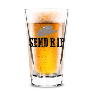 toasted tales - send rip - rip whiskey glasses | yellow stone lovers | old fashioned wine glass | cowboy hat glasses | gift for him | unique beer lover whiskey glasses (11 oz)