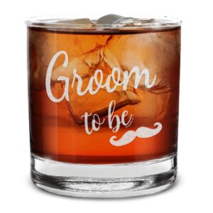 shop4ever® groom to be engraved whiskey glass