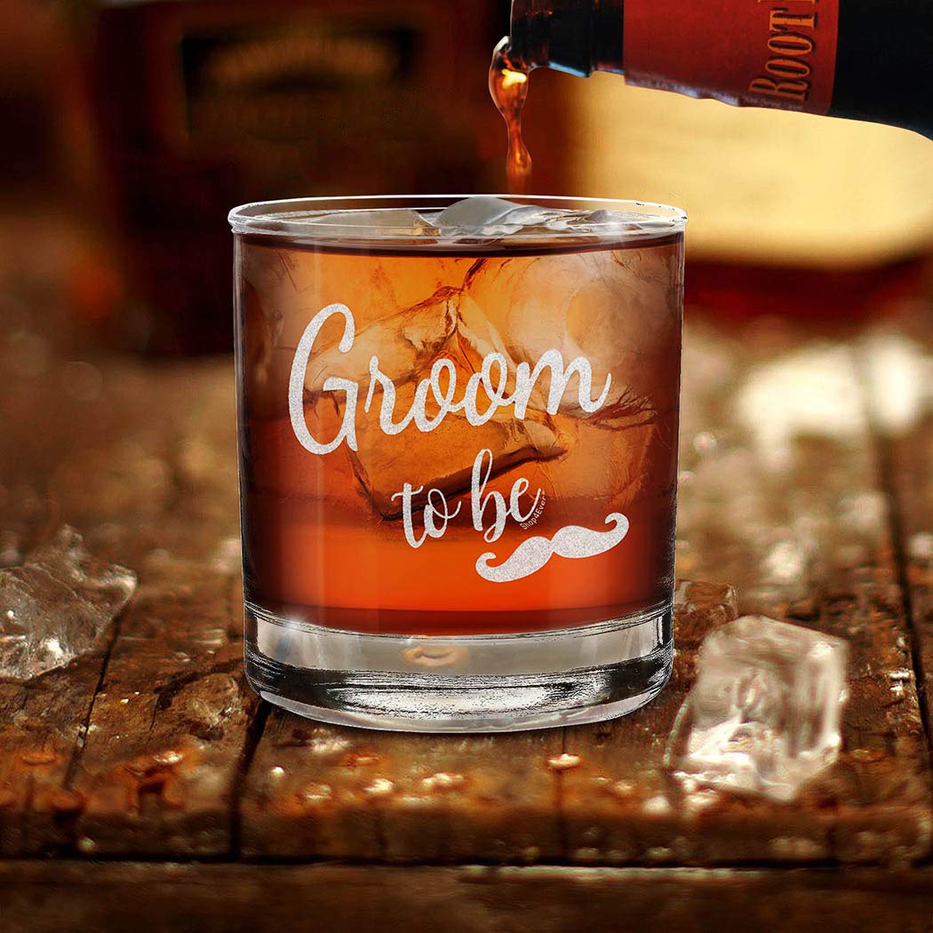 shop4ever® Groom To Be Engraved Whiskey Glass