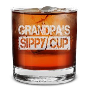 shop4ever grandpa's sippy cup engraved whiskey glass promoted to grandpa new grandpa