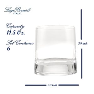 Luigi Bormioli, us kitchen, LUIG9 Veronese 11.5 oz Double Old Fashioned Glasses, 6 Count (Pack of 1), Clear