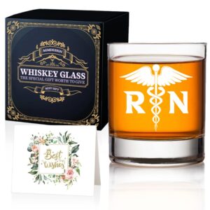 agmdesign funny double sided good day bad day don't even ask rn registered nurse whiskey glasses gift box , registered nurse graduate gift, great gift for nurses, rn, or nursing graduation