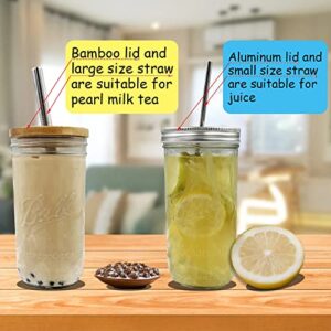 Bexbchh 2 Pack Wide Mouth Mason Jar Cups with sleeves,24oz Wide Mouth Mason Jars Drinking Glasses Tumbler, Reusable Bubble Cups Travel Bottle for Iced Coffee Large Pearl Juices Cocktail(Blue Marble)