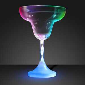 light up margarita glasses with color changing led lights (set of 4)