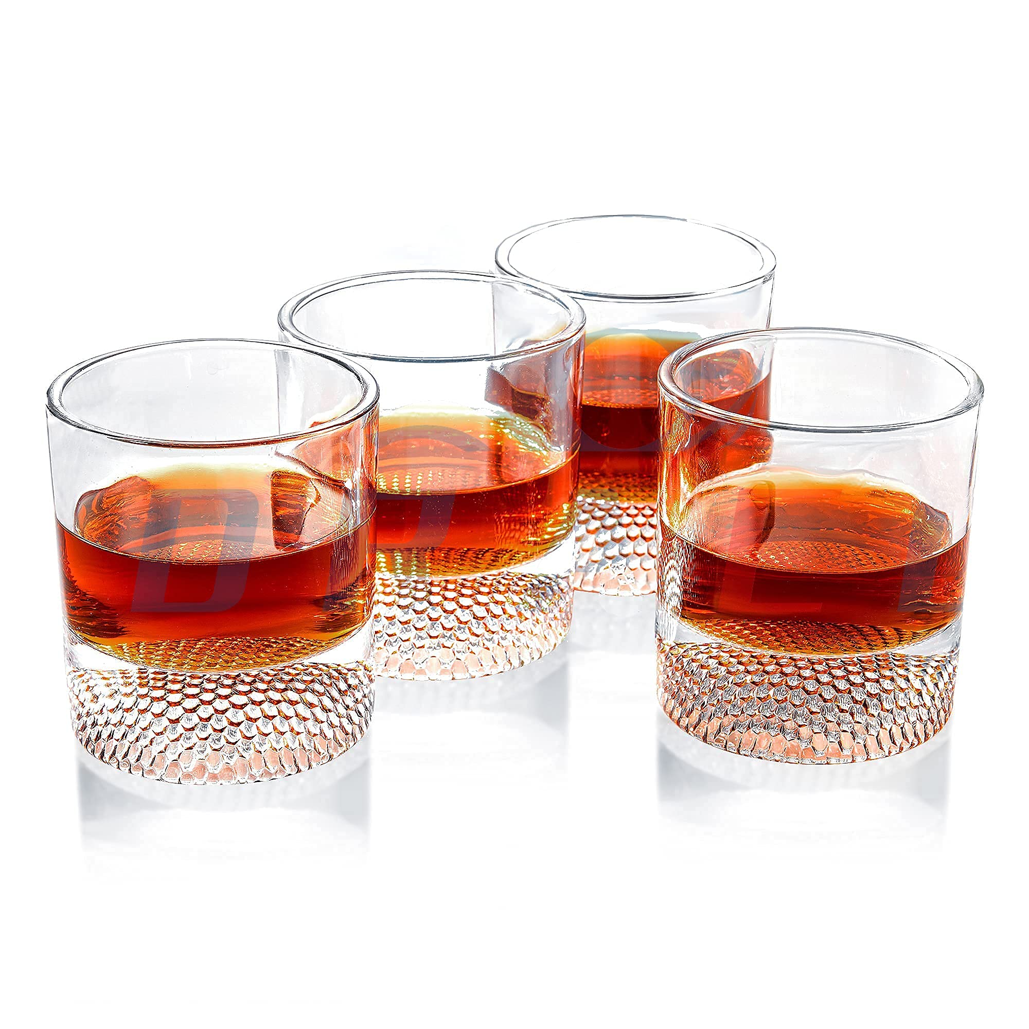 The Wine Savant Golf Ball Whiskey Glasses Set of 2-8oz Golf Gifts - Unique Whiskey Golf Glasses Set - Golf Gifts For Men & Women - Gifts for Golfers Golf Accessories Golf Ball Glasses (4 pack)