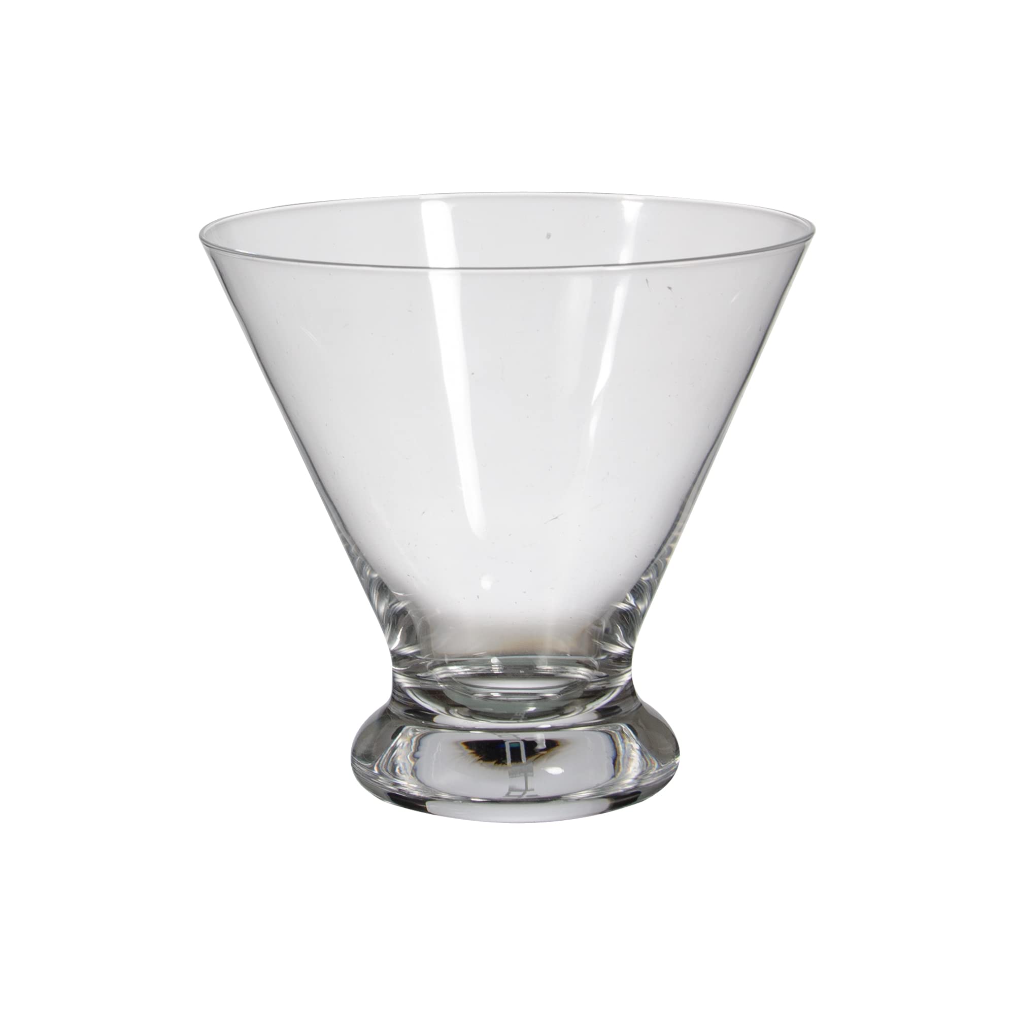 NutriChef 8.4oz Clear Martini Glasses, 4 set of Heavy Base Hand Blown Elegant Stemless Cocktail Glassware for Whiskey, Scotch, Wine, Liquor, Gin and Mixed Drinks, Dishwasher Safe