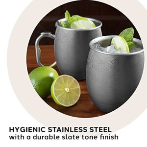 Oggi Stainless Steel Moscow Mule Mug - 20 oz, Slate Grey