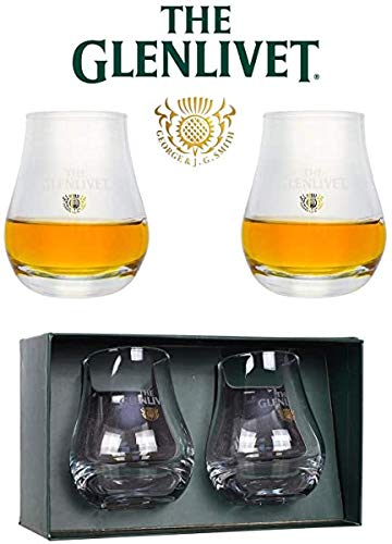 The Glenlivet Scotch Whiskey Glass Set of 2 Glasses