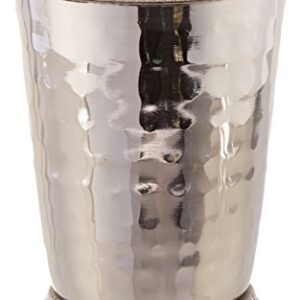 Elegance 12 oz Hammered Mint Julep Cup, Large, Silver