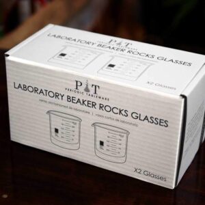 Periodic Tableware Laboratory Beaker Rocks Glasses (Set of 2)