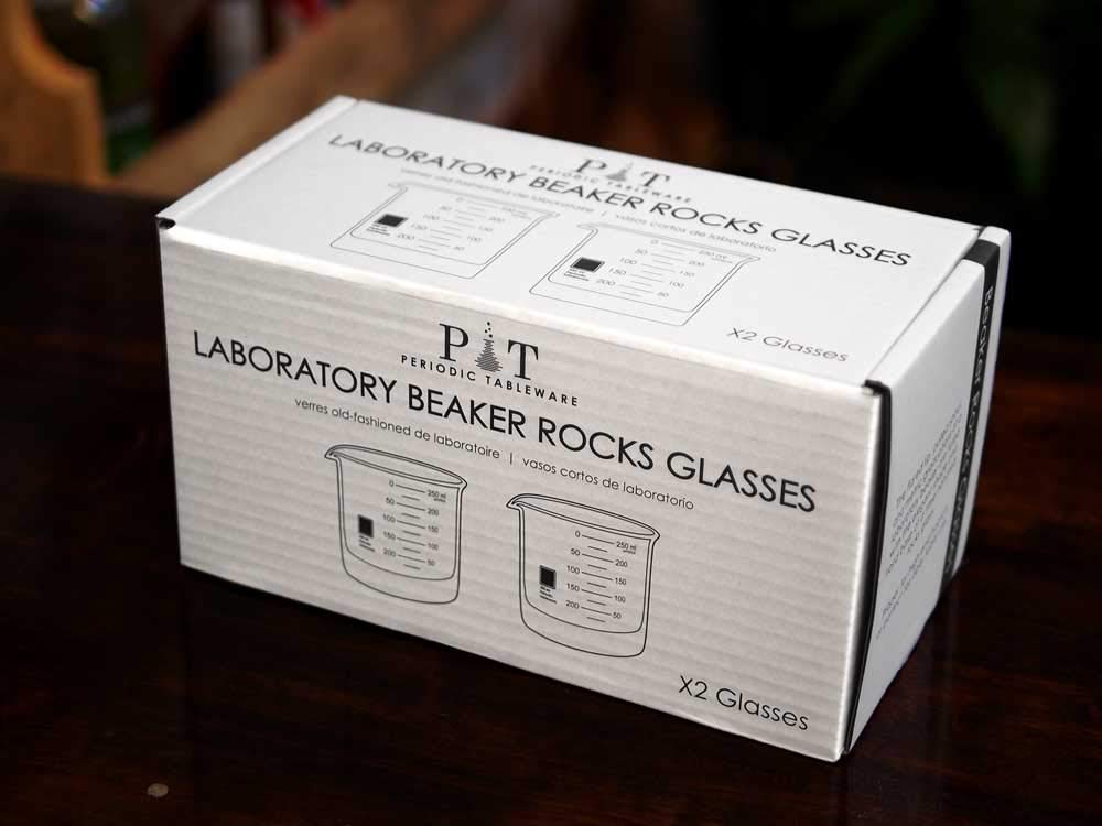 Periodic Tableware Laboratory Beaker Rocks Glasses (Set of 2)