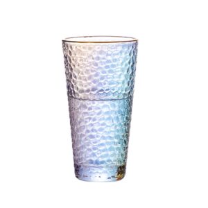 HOMEE Highball Glasses Set of 6-14 oz Tall Drinking Glasses - Colorful Heavy Base Tall Glass Cups - Mojito, Bourbon, Iced Tea, Water, Soda, Juice, Tequila, Cocktail, Glassware Sets