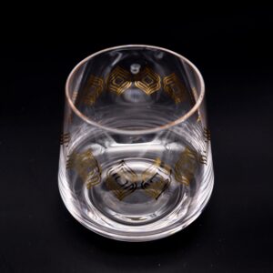 Alchemade Set Of 2 Whiskey Glasses With Metallic Design - 16 Oz Lowball For Cocktails, Old Fashioned, Manhattan, Bourbon, Or Scotch - Stemless Wine Glass Or Use For Any Beverage Of Choice