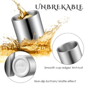 8 Pieces Stainless Steel Whiskey Glass Whiskey Glass Bulk 6.8 oz Insulated Metal Cups Double Wall Tumbler Whiskey Gifts for Men Husband Father Whiskey Lover