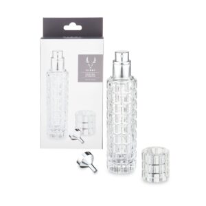 viski true martini atomizer perfect for vermouth or bitters, spray bottle, travel fragrance, diy, refillable sprayer, stainless steel, bar accessory, 30 ml, set of 1, clear
