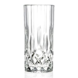 Barski Highball - Glass - Set of 6 - Hiball Glasses - Glass Crystal - Beautiful Designed - Drinking Tumblers - for Water, Juice, Wine, Beer and Cocktails - 13 oz Made in Europe