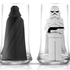 JoyJolt Star Wars Merchandise Beware The Darkside, Darth Vader™ Crystal Highball Glasses Set of 2 (18.5oz) Star Wars Glass Tumbler. Juice, Water Glasses, Mixed Drink Glasses, High Baller Glasses