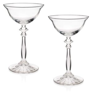 history company jean harlow “dinner at eight” 1933 cocktail coupe glass 2-piece set (gift box collection)