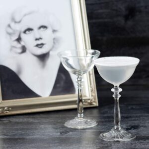 HISTORY COMPANY Jean Harlow “Dinner at Eight” 1933 Cocktail Coupe Glass 2-Piece Set (Gift Box Collection)