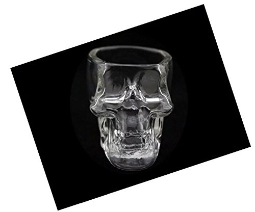 Tvoip 2PCS Kitchen & Dining Entertaining Glassware Drinkware Old Fashioned Glasses Skull Cup for Serving Scotch Whiskey Mixed Drinks (2)