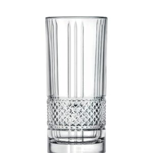 Barski Highball - Glass - Set of 6 - Hiball Glasses - Glass Crystal - Beautiful Designed - Drinking Tumblers - for Water, Juice, Wine, Beer and Cocktails - 13 oz Made in Europe