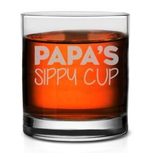 veracco papa's sippy cup whiskey glass dads cool legend gag first father's gifts (clear, glass)