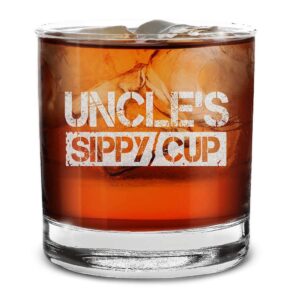 shop4ever uncle's sippy cup engraved whiskey glass promoted to uncle new uncle