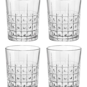 Bormioli Rocco Bartender 13.25 oz. Este Double Old Fashioned DOF Drinking Glasses, Clear, Set of 4