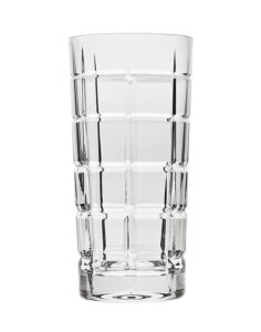 godinger highball glass, drinking glass, drinking cup, tall glass, drinkware plaid 14oz