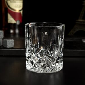 calliva von Old Fashioned Whiskey Glasses Set of 6, Heavy Crystal Rocks Glass In Gifts Box. Large 10oz Lowball Bar Tumbler for Bourbon Scotch Whisky Cocktail Drinking