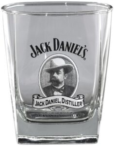 jack daniel's licensed barware cameo dof glass, 1 count (pack of 1), clear