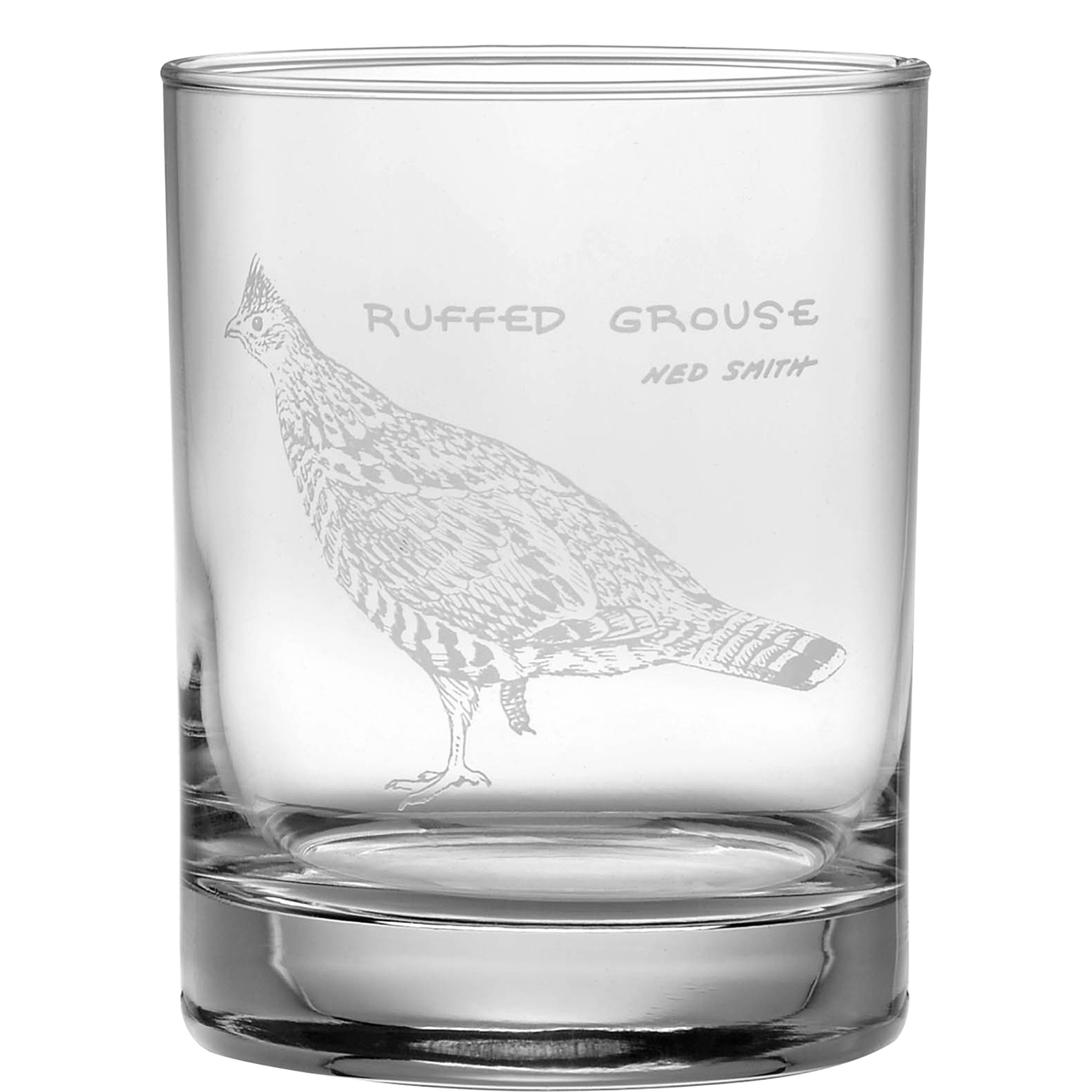 Culver Ned Smith Upland Gamebirds 14-Ounce (DOF) Double Old Fashioned Glass Assorted Set of 4