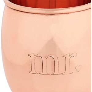 ODI Moscow Mule Kit with Mr. and Mrs. Moscow Mule Copper Mugs, Moscow Mule Cups 16 Ounces Solid Copper