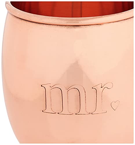ODI Moscow Mule Kit with Mr. and Mrs. Moscow Mule Copper Mugs, Moscow Mule Cups 16 Ounces Solid Copper