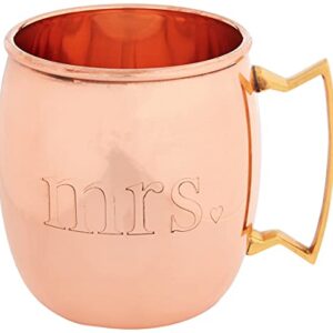 ODI Moscow Mule Kit with Mr. and Mrs. Moscow Mule Copper Mugs, Moscow Mule Cups 16 Ounces Solid Copper