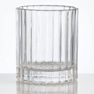 Burns Glass Euro-Crystal Style Faceted DOF 11.5 oz (Set of 2)