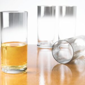 Barski Highball Glass -Drinking Tumblers - Glasses - Smoked - for Water, Juice, Wine, Beer and Cocktails - Set of 4-12 Oz. - Made in Europe