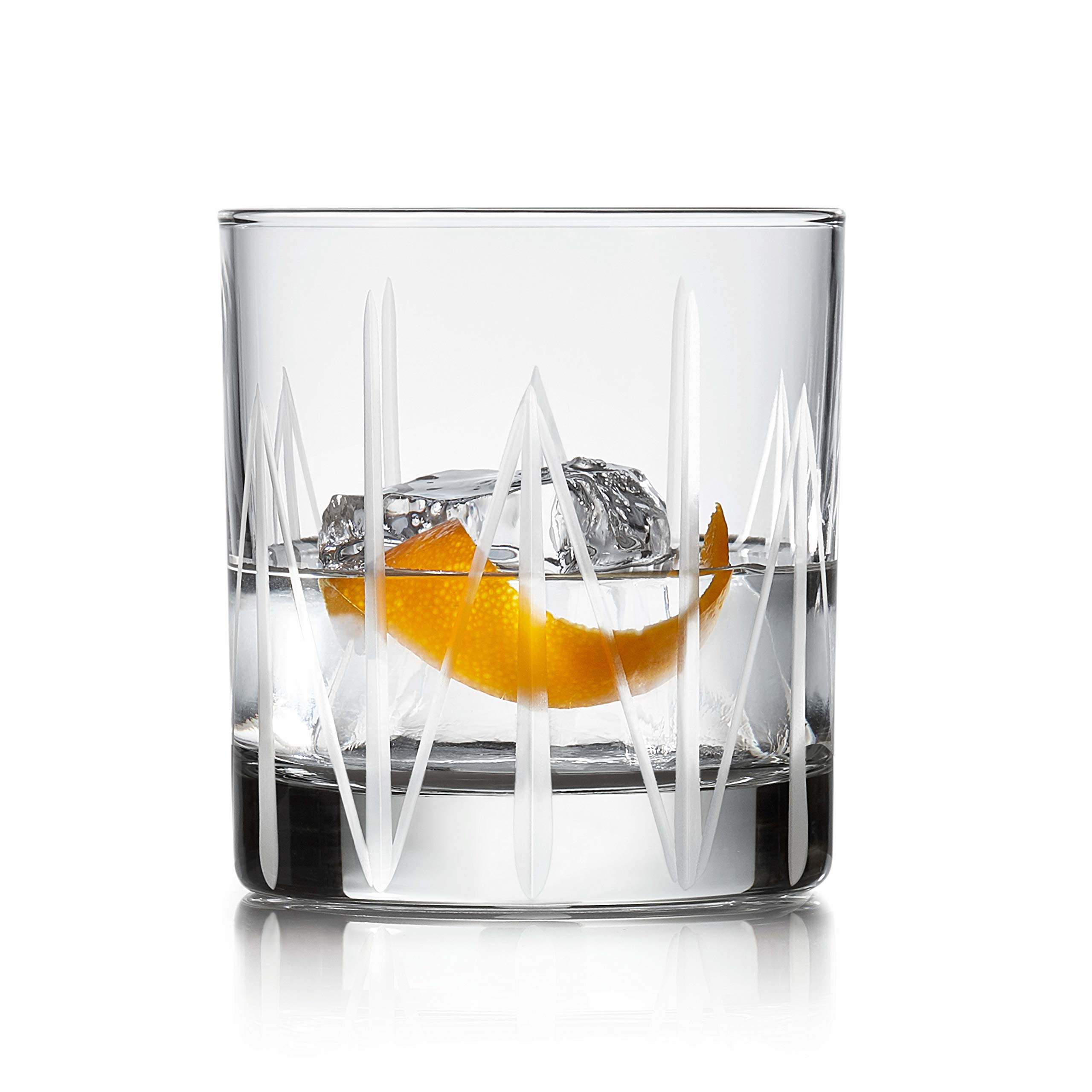 Libbey Cut Cocktails Structure Rocks Glasses, 11-ounce, Set of 4