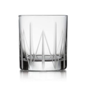 Libbey Cut Cocktails Structure Rocks Glasses, 11-ounce, Set of 4