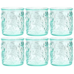 amici home frutta dof glass | 12 oz | italian made, recycled green glass | drinking glass for whiskey, bourbon, juice, cocktails, fresh drinks (set of 6)