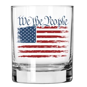lucky shot - we the people american flag whiskey glass | united states constitution | patriotic wine glasses | political republicans patriotic glass (11 oz)