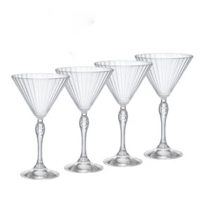bormioli rocco america '20s 8.5 oz. martini glass, clear, set of 4