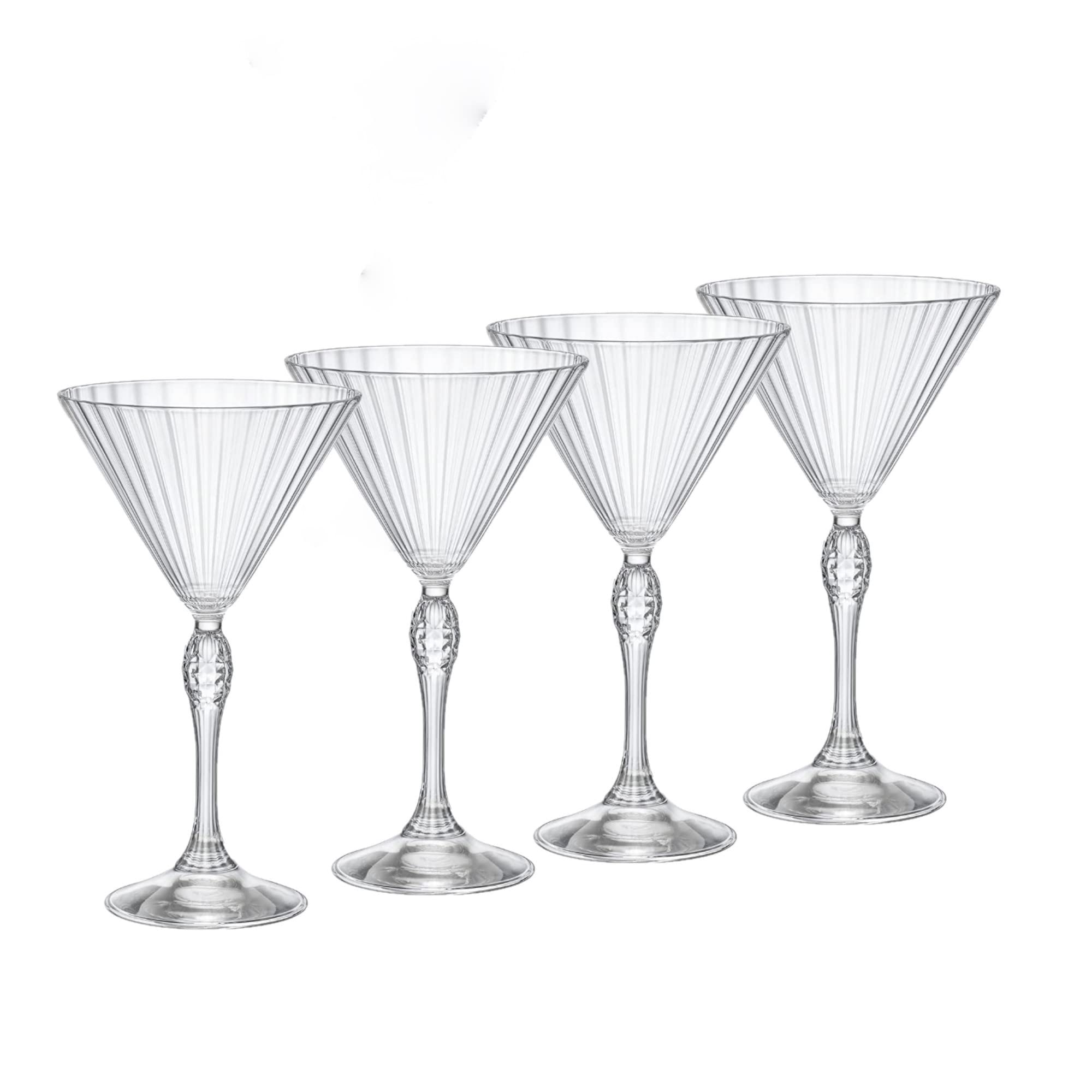 Bormioli Rocco America '20s 8.5 oz. Martini Glass, Clear, Set of 4