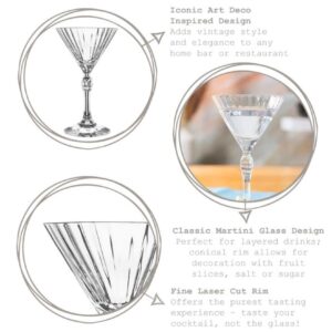 Bormioli Rocco America '20s 8.5 oz. Martini Glass, Clear, Set of 4